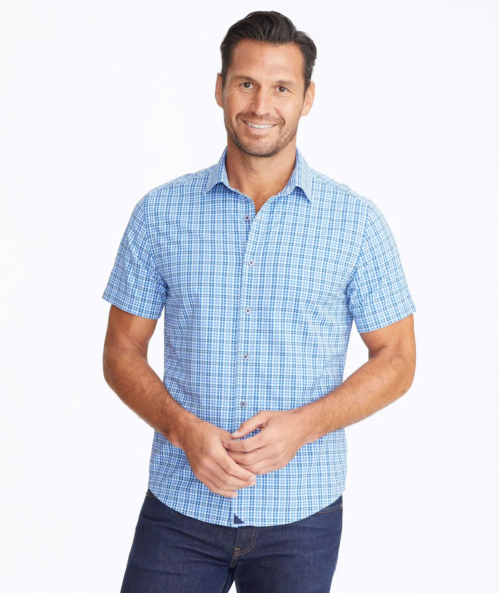 Wrinkle-Free Performance Short-Sleeve Nealer Shirt - FINAL SALE