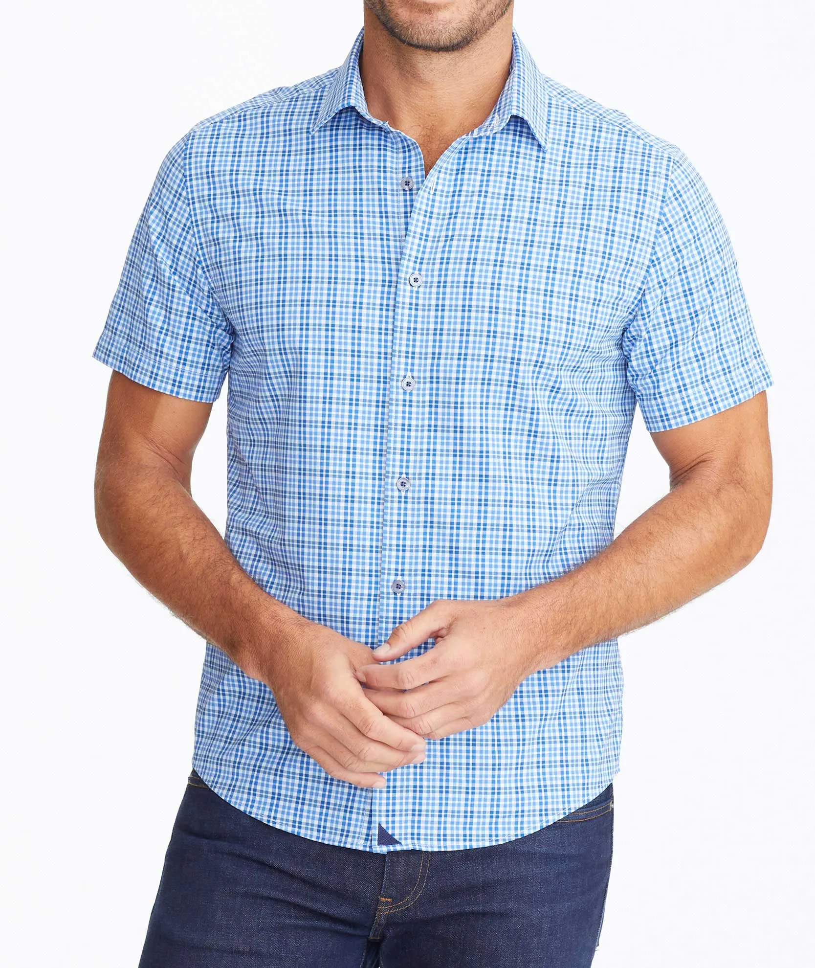 Wrinkle-Free Performance Short-Sleeve Nealer Shirt - FINAL SALE